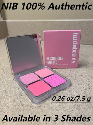 HUDA BEAUTY Blush Filter Blurring Blushlighters Palette，NIB Authentic，3 Shades