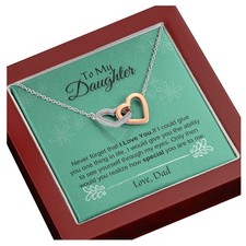 Father Daughter Necklace   Never Forget That I Love You Necklace From Dad