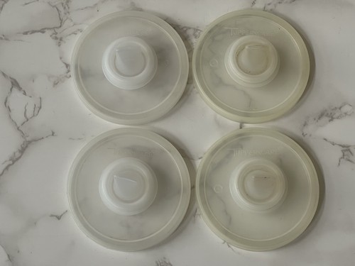 VTG Lot of 4 Tupperware Sippy Cup Lids 307 & Sipper Spouts 286 2 New 2 Used