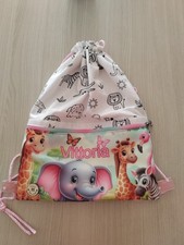 sacca Sacca Zaino Bambini Personalizzata Artigianale – Disegnata e Cucita a Mano