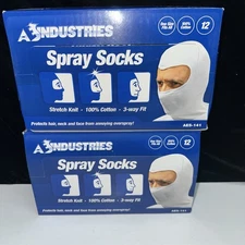 2 BOXES--24 SOCKS-AES Industries Painters Cotton Spray Socks NEW AES-141
