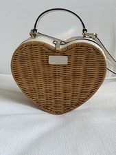 Kate Spade : Love Shack Heart Wicker Top Handle & Crossbody Bag