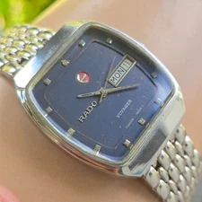 Vintage RADO VOYAGER men's automatic watch day/date ETA 2836 swiss made 1970s