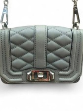 Rebecca Minkoff Grey Chevron Quilted Small Love Crossbody Flap Bag - GUC