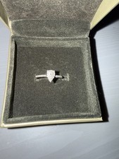 White 9ct Gold Teardrop Engagement Ring