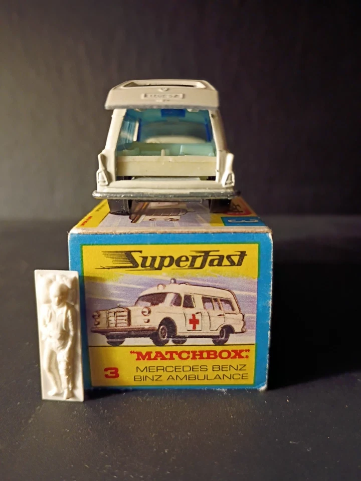 Matchbox SF "MINT" #3 Mercedes Benz Binz Ambulance 1967 Crisp Early Orig H Box - Image 3 of 4