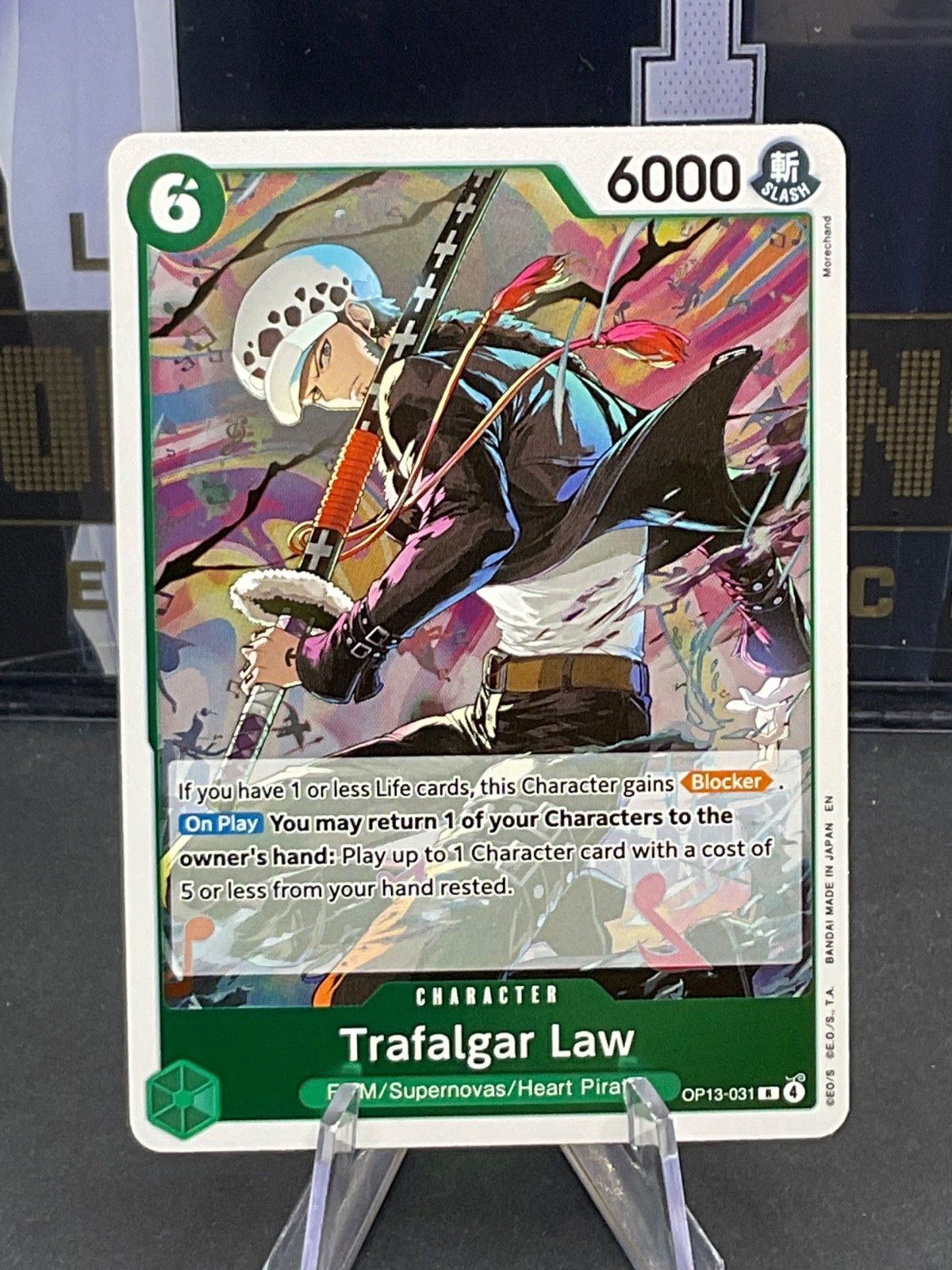 Trafalgar Law OP13-031 (R) Rare Carrying On His Will One Piece Card Game