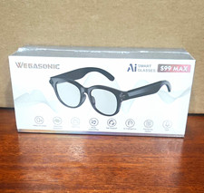 WEGASONIC S99 MAX AI Smart Glasses Black with Bluetooth & Wi‑Fi Connectivity