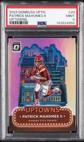 2024 PANINI DONRUSS OPTIC UPTOWNS #20 PATRICK MAHOMES II PSA 9