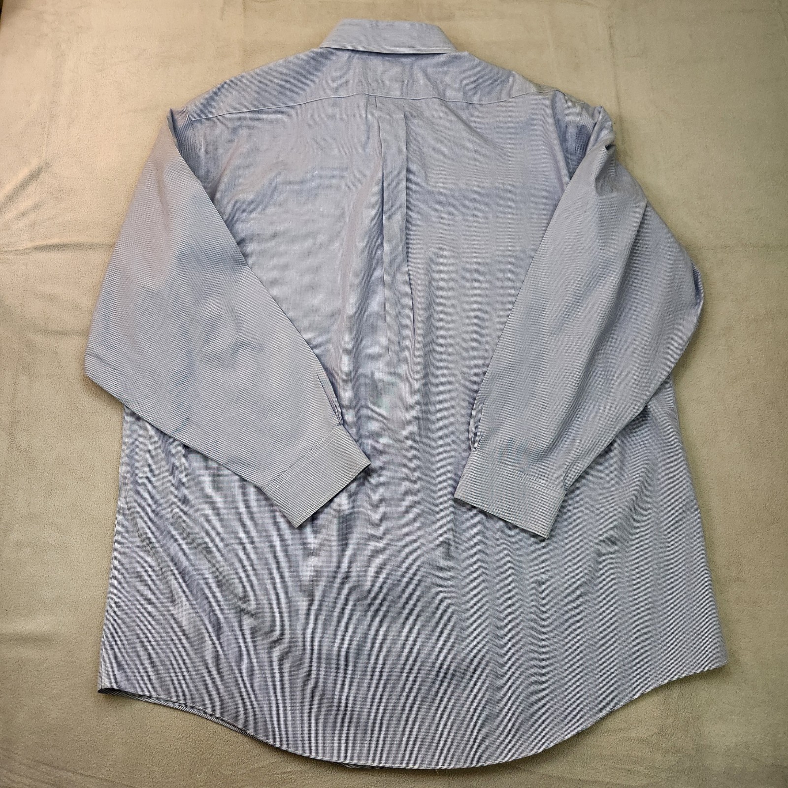 Brooks Brothers Blue Pinpoint Oxford Dress Shirt Men's 18.5-35 Micro Basketweave thumbnail 3