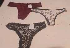 NEW Auden XS Cotton Blend Thongs Panties LOT OF 3 UNDERWEAR  0527-P 
