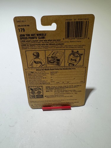 1990 Hot Wheels Porsche 959 Purple #179 New Paint Style BW Wheels Blue Card - Picture 8 of 8