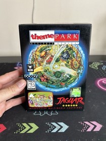Theme Park Atari Jaguar Boxed With Manual 64 Bit Simulation Game