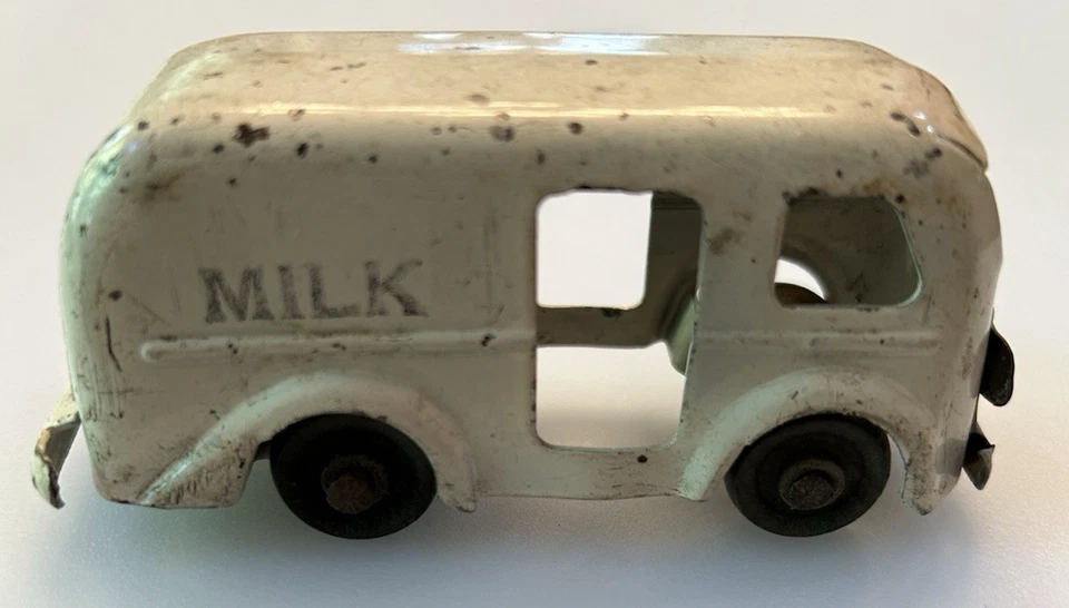 Camión de reparto vintage 1938 Marx White Milk camión acero prensado Foto 4 de 4