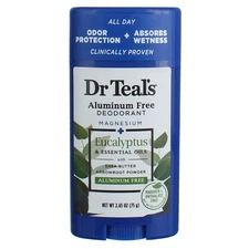 3 Pack Dr Teal's Aluminum Free Deodorant, Eucalyptus, 2.65 oz