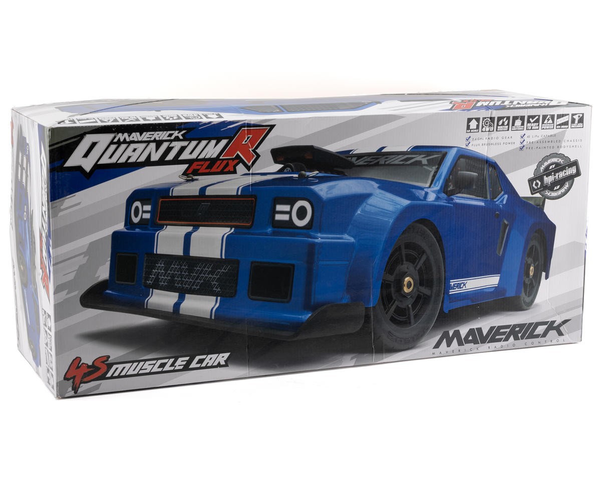 Maverick QuantumR Flux 1/8 4S 4WD Brushless RTR Electric Muscle Car (Blue)