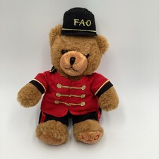 FAO Schwarz Bear Soldier Christmas Brown Nutcracker Plush