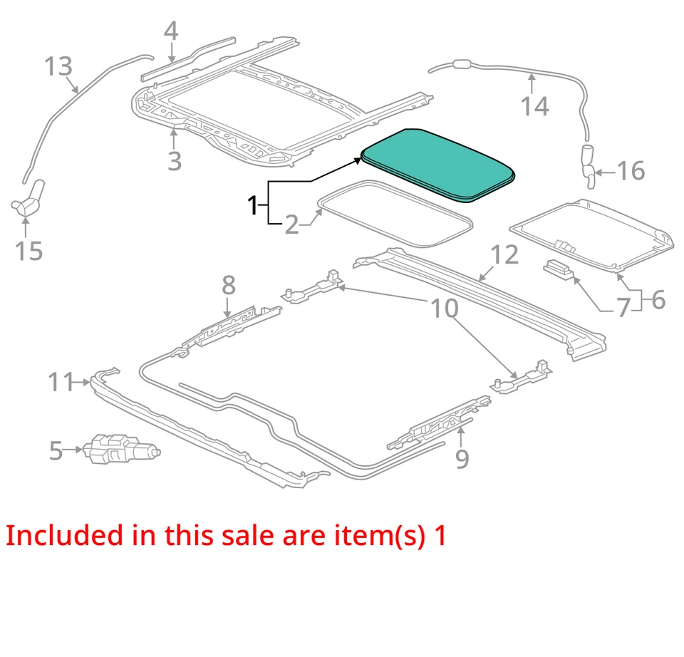 HONDA HR-V люк Moonroof оконная стеклянная панель 70200TLAA03 2023 2024 OEM - Изображение 3 из 4