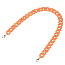 Acrylic Purse Strap 23.6" Matte Bag Chain Replacement Orange