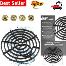 Black Drain Cover - 7",175mm Diameter Plastic Outdoor Drain Cover To Stop Lea...