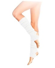 Winter Leg Warmers for Women White Soft Knit Legwarmers Thigh High Leg Warmer