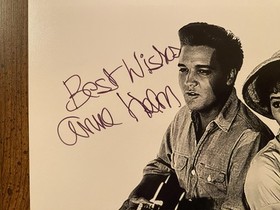 Anne Helm Signed Autographed Follow That Dream Cast Photo With Elvis Beckett BAS