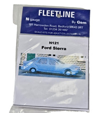 Fleetline By Gem N121 Ford Sierra N Gauge White Metal Model Railways Kit Bagged.