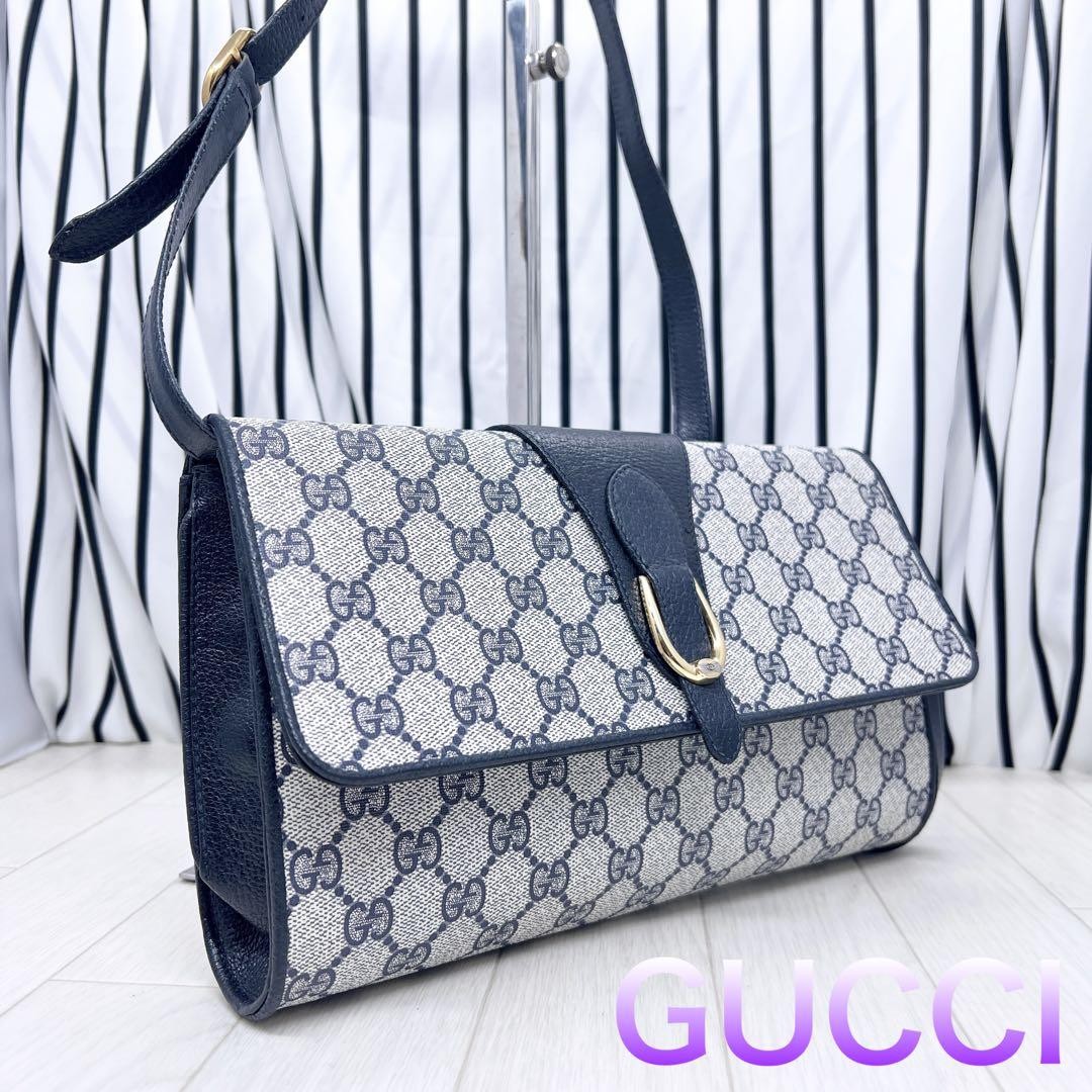 Gucci GG Monogram PVC Crossbody Shoulder Bag Pre-Owned Vintage-image