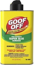 Goof Off FG678, Pro Strength Can, 4oz Super Glue Remover, Yellow