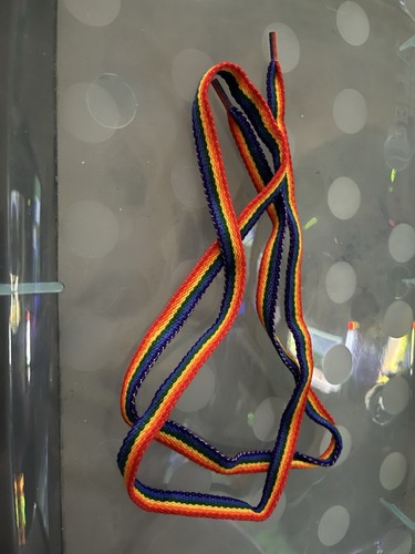 Vntg Rainbow Shoelace String Colors One Pride Punk Hipster Craft Y2K LGBTQA+ HTF