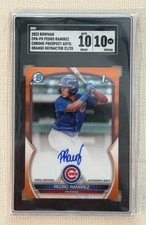 2023 Bowman Chrome Pedro Ramirez 1st Auto True Orange Refractor /25 SGC 10 RC