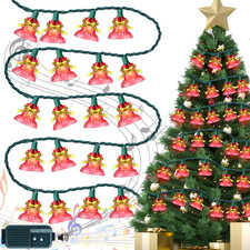 1 Set 30 Pcs Musical Christmas Lights, 9.6 Ft Musical Bell String Lights, 25 Cla