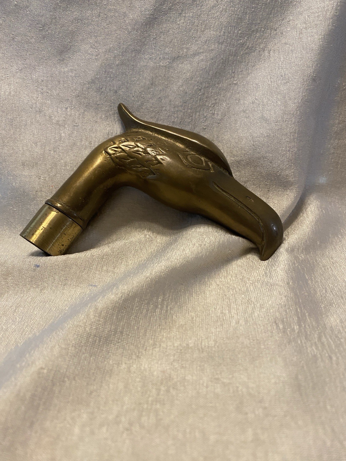 Solid Brass Eagle head screw on cane tip handle b… - image 1