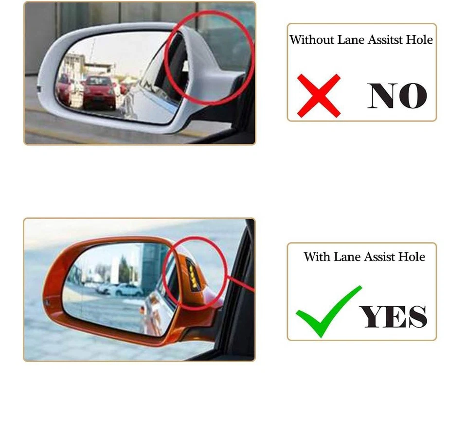 Tapas de cubierta de espejo retrovisor estilo carbono para Audi A4 B9 S4 A5 S5 RS5 2017+con asistencia de carril Foto 3 de 4