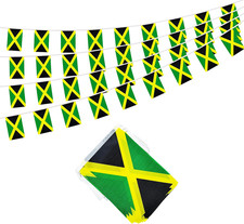 50 Feet Jamaica Banner Flag String, Jamaican Mini Flag Small Banner, for Party,