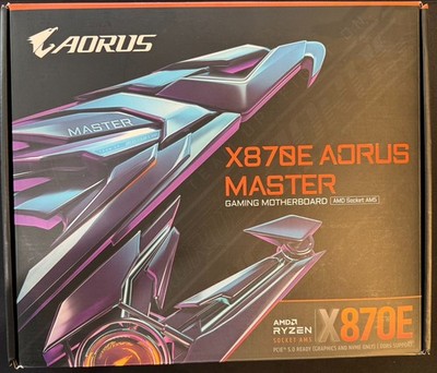 Gigabyte X870E AORUS Master Gaming Motherboard AMD Ryzen Socket AM5 DDR5 ATX 