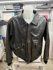 Jacket Model Schott Leather Colour Black Size 54 Cod. AM432