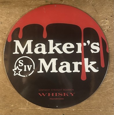 MAKER S MARK BOURBON WHISKEY TACKER DISTILLERY SIGN