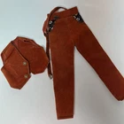 VintageBarbie Ken Doll Clone Fashion Faux Suede Pants Suspenders And Vest