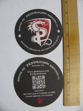 HOUSE OF PENDRAGON California Brewery Double Sided Coasters NEW