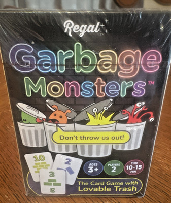 Sealed Garbage Monsters Card Game with Lovable Trash 2 Players Ages 3+ Regal NEW