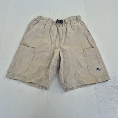 Nike ACG Shorts Large Beige Herren Cargotaschen Elastisch Verstellbarer Bund Logo
