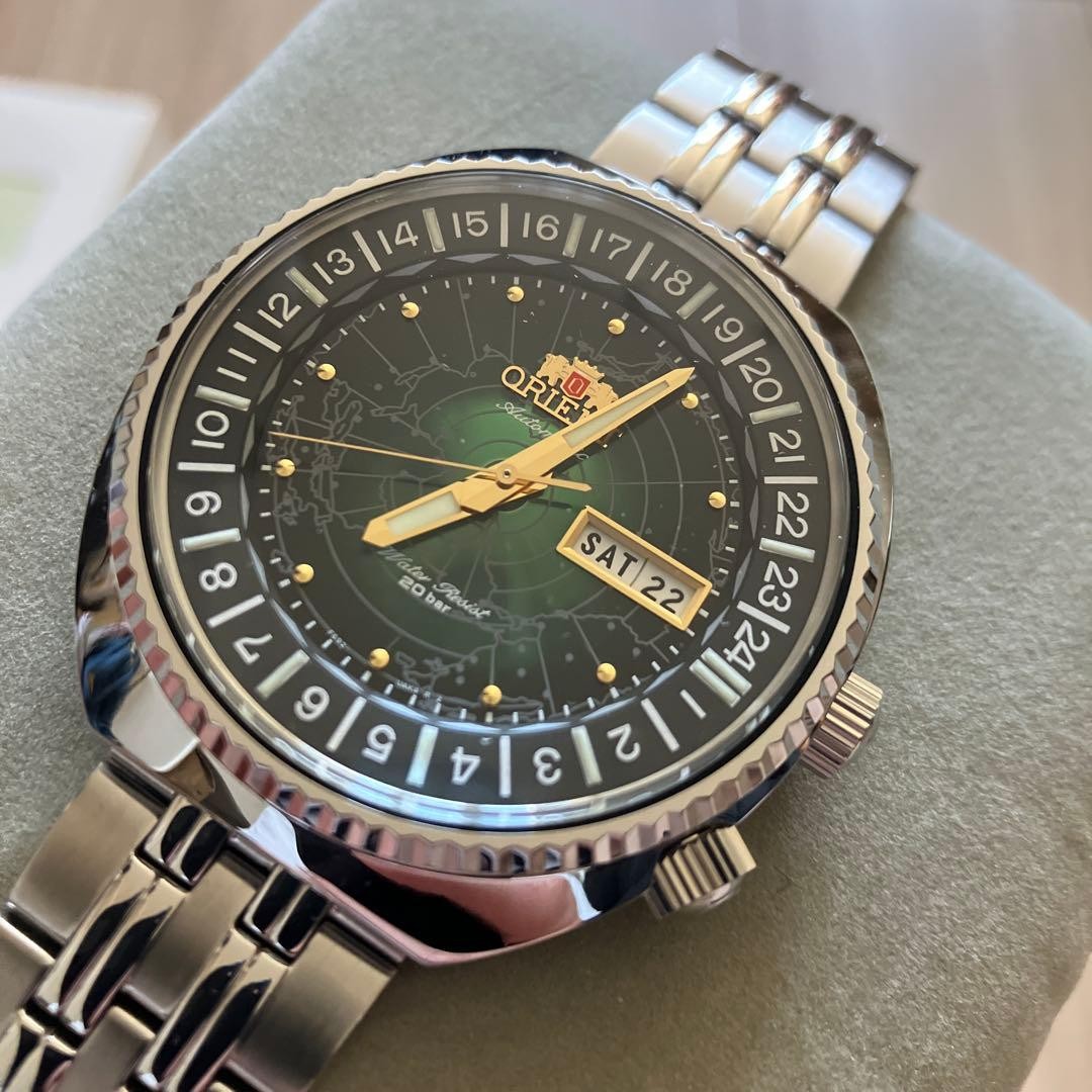 ORIENT World Map Revival Automatic Watch Green - image 5