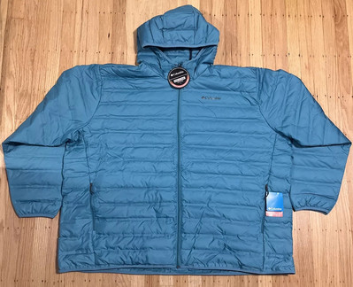 COLUMBIA Lake 22 Down Hooded Men’s 5X Big Jacket/Coat/Parka Blue $220