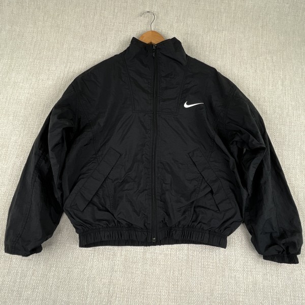 SACAI X NIKE Giacca vintage Nike bianca etichetta nylon full zip GIOVENTÙ media (8 10) nera anni 90 vintage