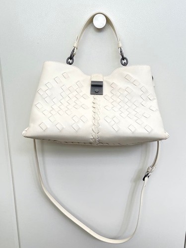 Bottega Veneta 2-Way Bag Off-White Women's Used From Japan