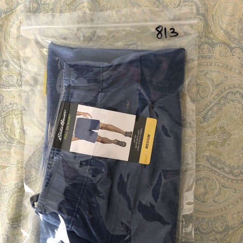 Nuevo con etiquetas Pantalones Cortos Eddie Bauer Para Hombres Medianos Azul UPF 50+ Pull On Nylon Elástico Exterior - Imagen 14 de 14