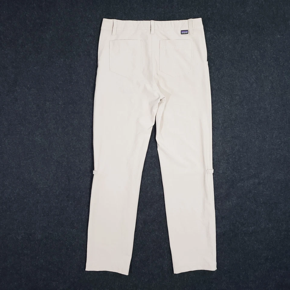 Pantalones Patagonia Niñas XL 14 Performance Beige Pestaña Enrollable Cintura Ajustable Foto 2 de 4