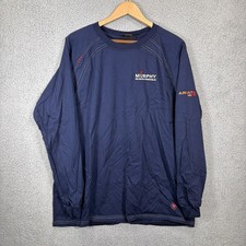 Ariat FR Work Crew Long Sleeve T-Shirt XXL Mens Blue Flame Resistant CAT 2 New