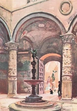 ITALY FLORENCE OLD PALACE THE COURTYARD